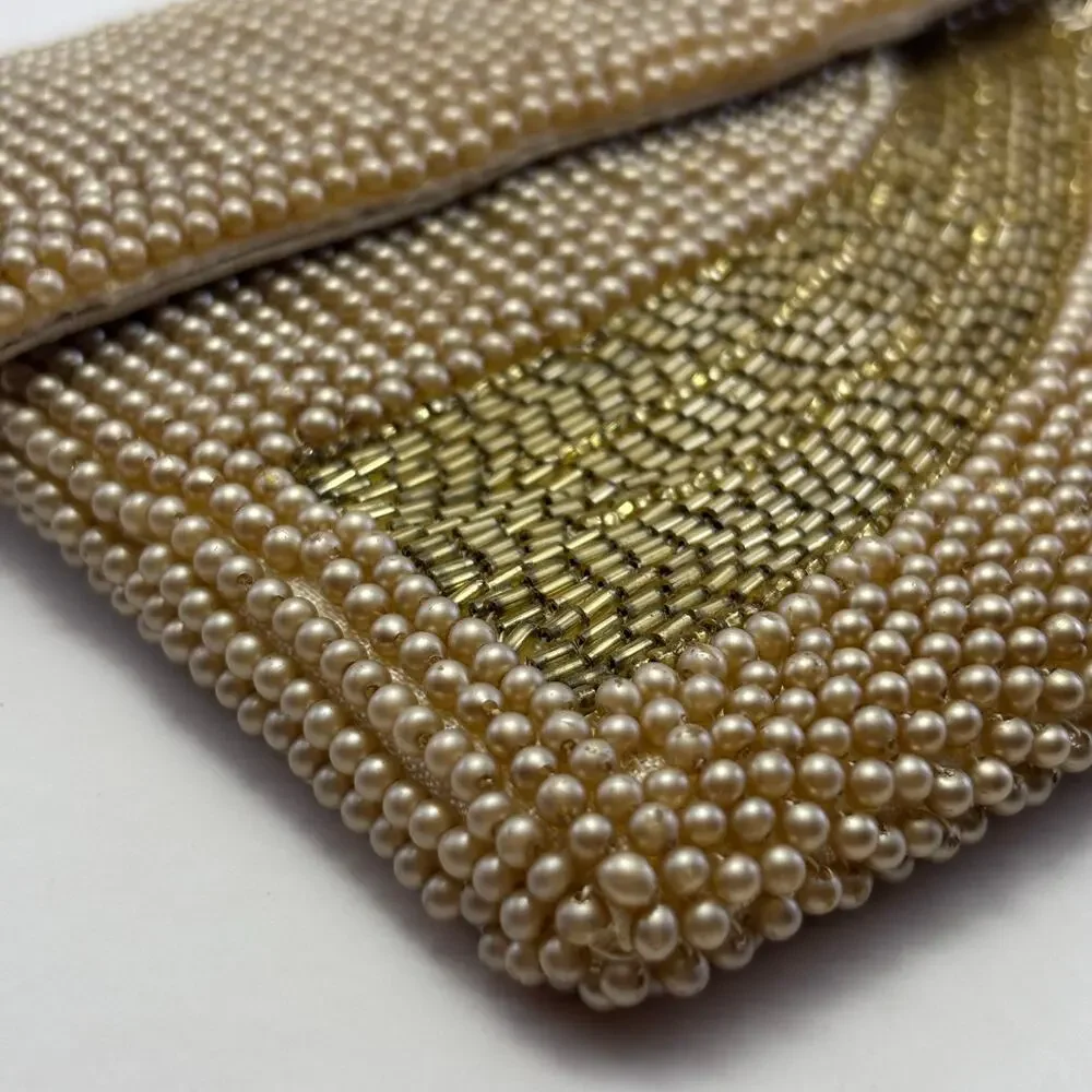K&S CHARLET Vintage Beaded Clutch Purse